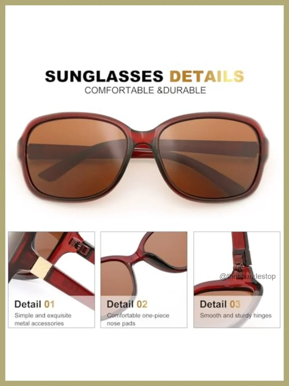 Vintage Square Polarized Sunglasses UV400 Protection Retro Style